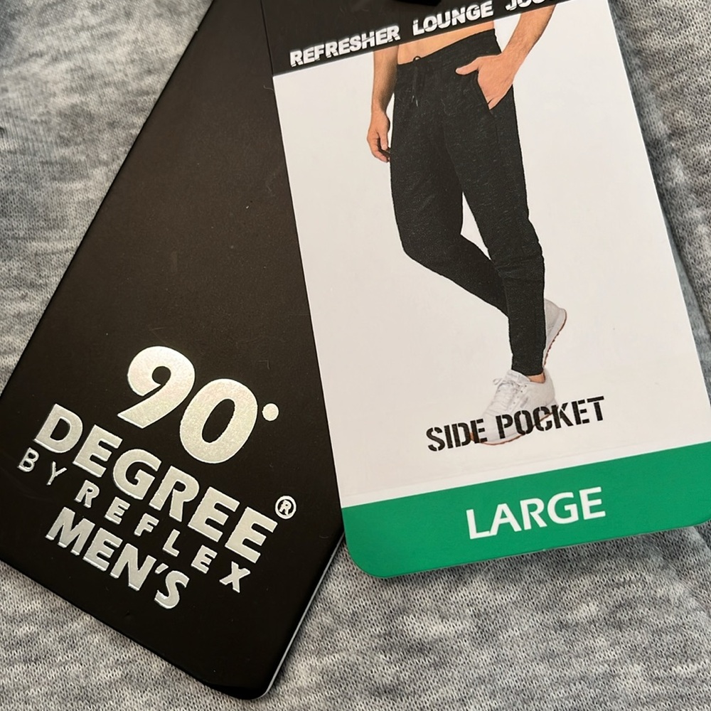 90 Degree Men's Heather Grey Jogger Pants with Gray Drawstring/NWT/L - Picture 7 of 14